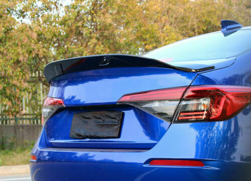 for Honda for Civic 11th 2022-23 Glossy Black ABS Rear Trunk Spoiler Tail Wing Flap
