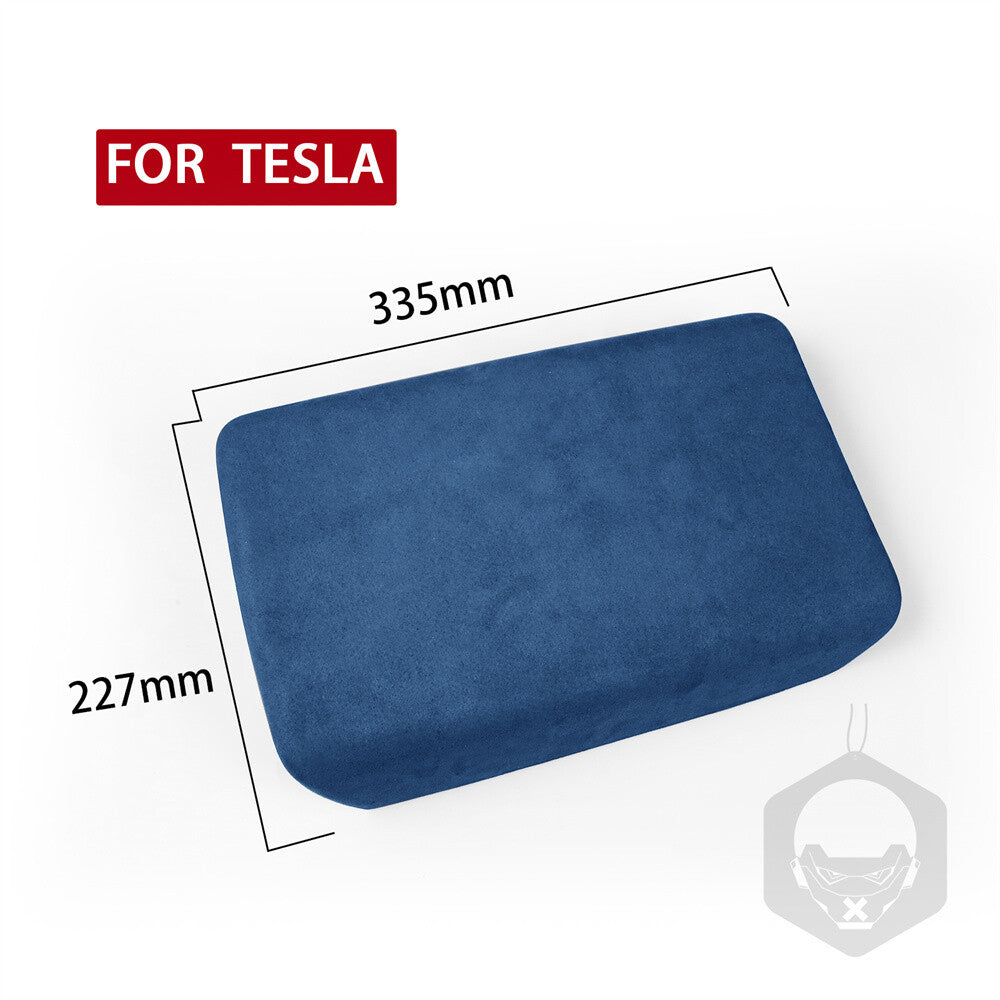 Suede Blue Car Center Console Armrest Box Panel Cover for Tesla Model 3 2017-23