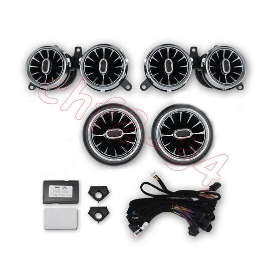 Front Rear 64 Colors Air Vent LED Ambient Light for Seat Back Lamp Set For E W213