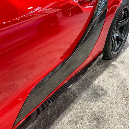 Carbon fiber side door fender ventilation panel replacement part for Supra GR A90 MK5 2019-2224