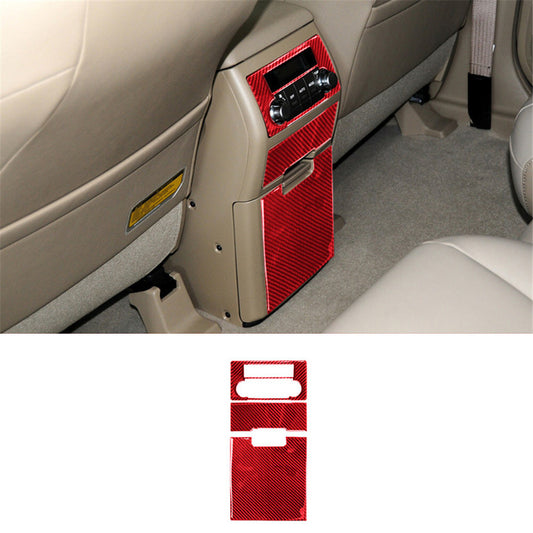 Red Carbon Fiber Rear Air Outlet Cover Trim for Toyota Highlander 2008-2013