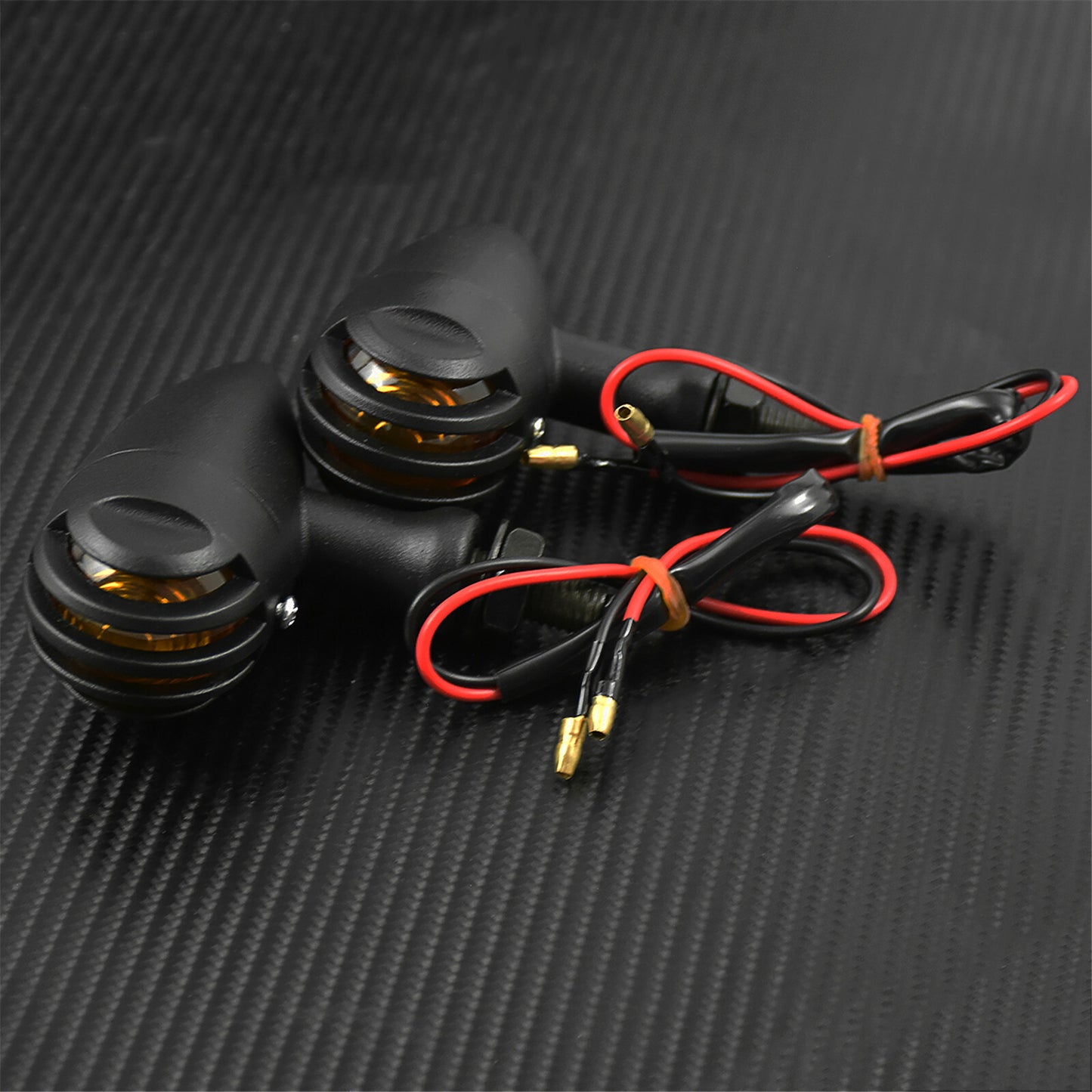 2X 10mm Motorcycle Turn Signal Blinker Indicator Light Amber Fit for Harley Dyna