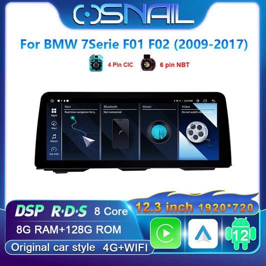 for BMW 7 Series F01 F02 Stereo Video Player GPS Navi Screen Android Car Radio