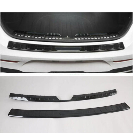 for Kia K5 2021-2023 Black Steel Rear Bumper Protector Sill Plate Guard Cover 2x