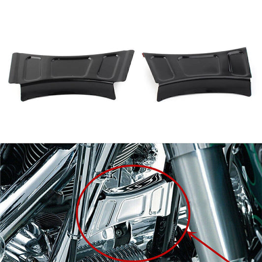 Frame Downtube Crossbrace Cover Accent Trim Fit for Harley Road Kings Black/Chrome