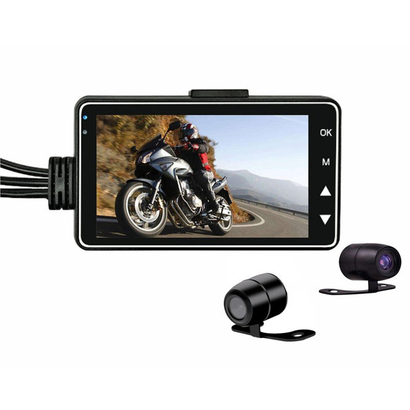 Motorcycle DVR Dash Camera Display Dual Channel Dash Cam View Driving Recorder