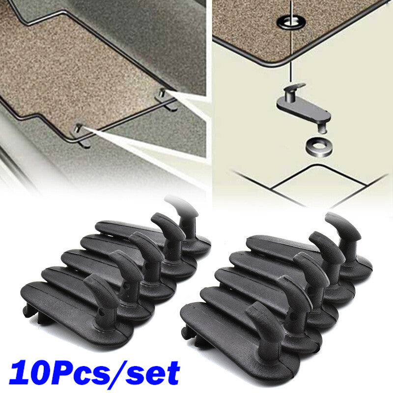 10x floor mats rubber mats mounting clips rotary lock for Toyota