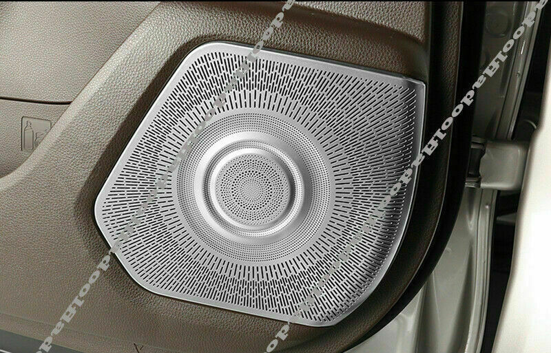 Silver Titanium Inner Door Speaker Cover Trim for Toyota Highlander 2020-2023