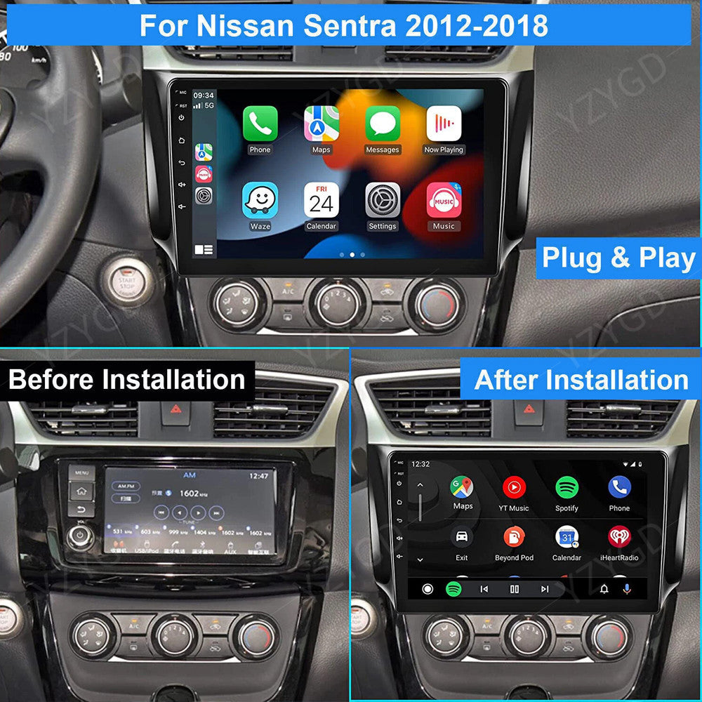 Android Carplay Car Radio for Nissan Sentra 2012-2018 Multimedia GPS Navi Screen