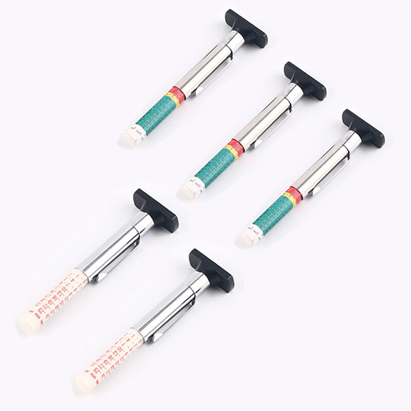 5-piece tire pedal depth gauge for automobiles - Car measuring tools quality