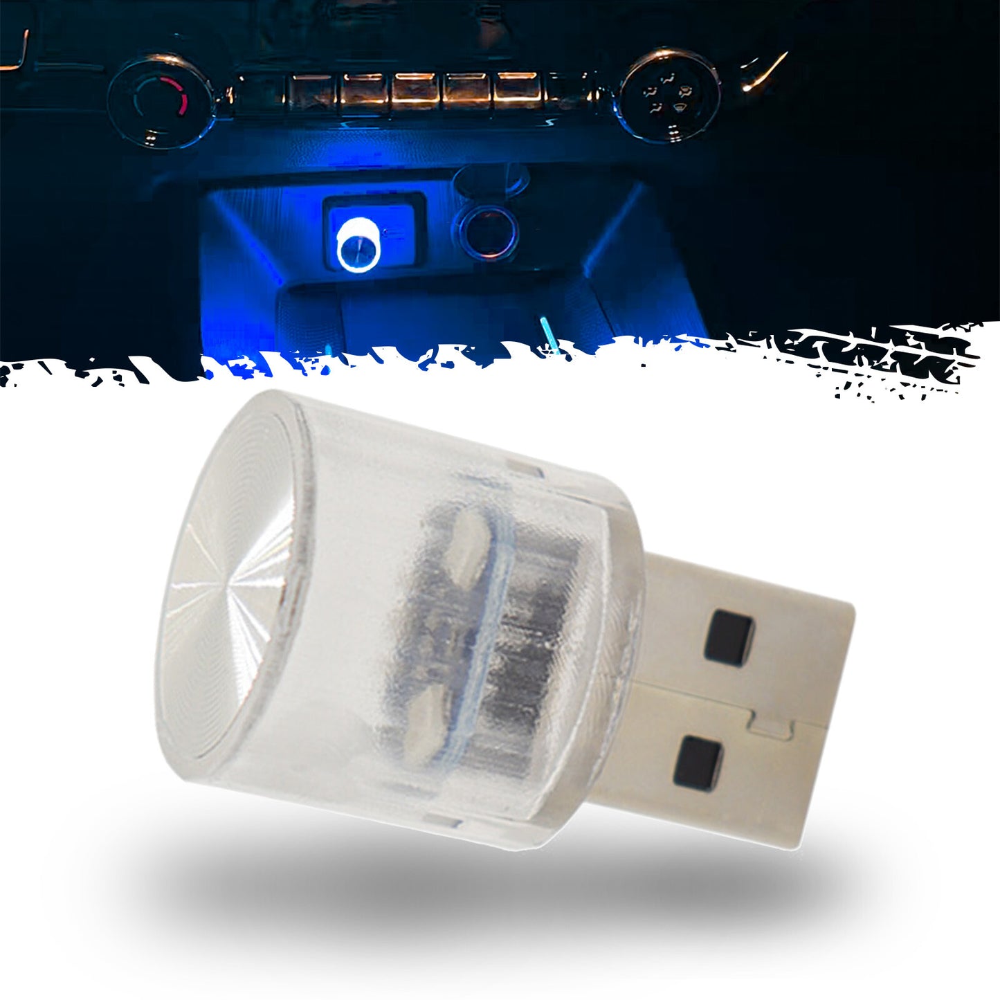USB LED for Mini Car Light Neon Atmosphere Ambient Lamp Mood Light Accessories Blue