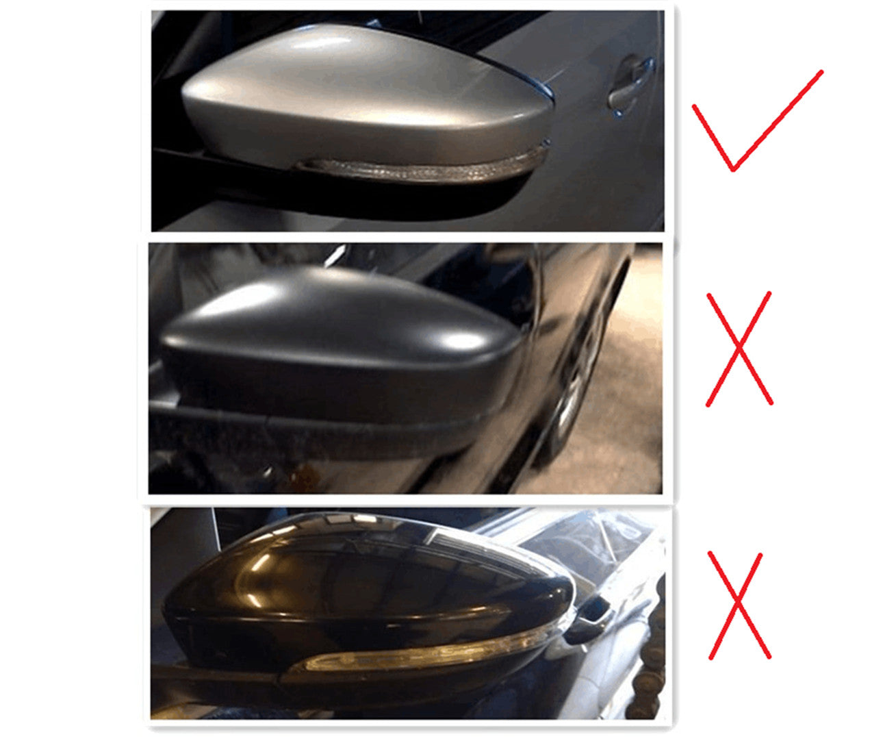 Right & Left Rearview Mirror Covers for VW Beetle 2012-2017 5C6 857 537A/538A