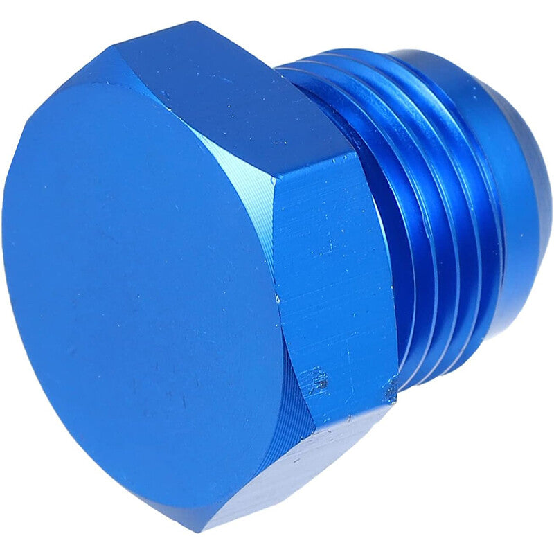 8AN Male Flare Bolt Blanking Plug End Cap Lock Nut Fitting Adapter Hex Blue AN8
