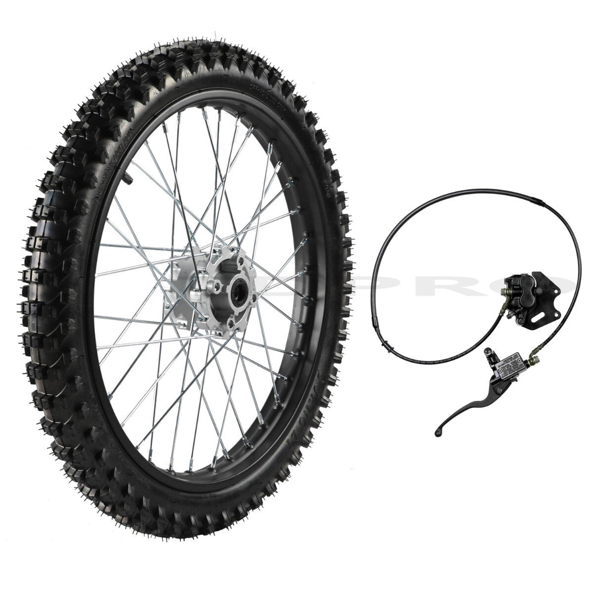 19-inch front wheel 70/100-19, tire 1.6x19, rim brake Fo Pit, Apollo for Honda 150cc bicycle.
