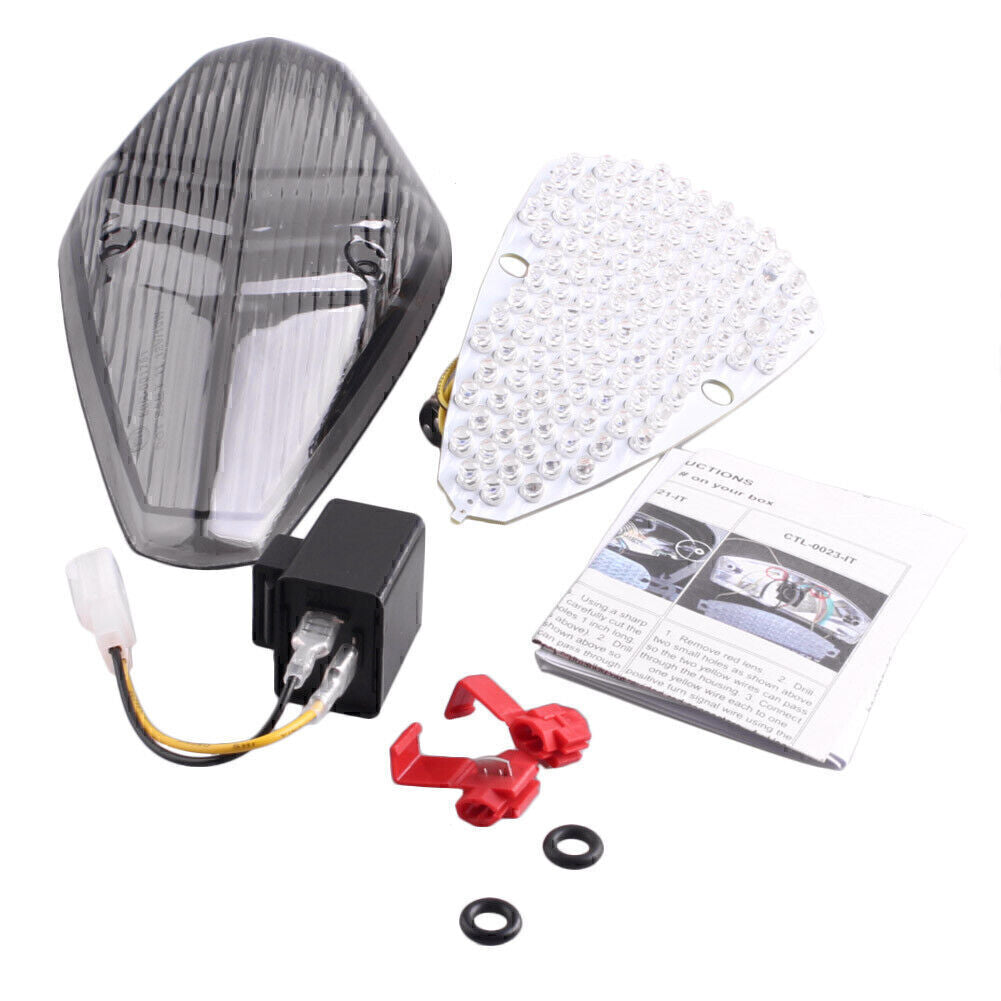 Fit 1800T/ VTX 1300/1800 REYRO 02-08 LED Tail Light Brake Turn Signal Lamp Smoke