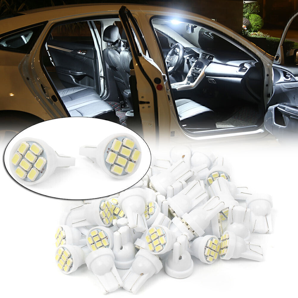 50X T10 Wedge SMD LED Interior Lights Super Bright Bulbs W5W 194 158 168 2825