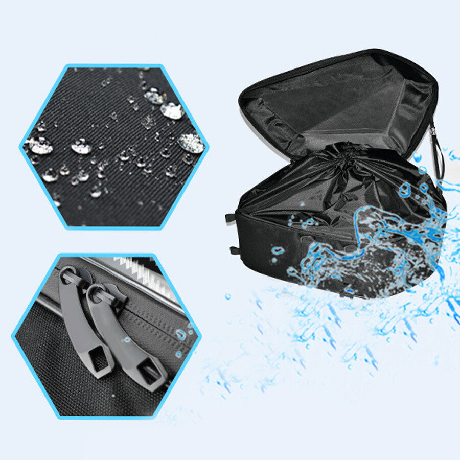 Motorcycle scooter saddle bag, riding helmet bag, storage hard-shell side tool bag