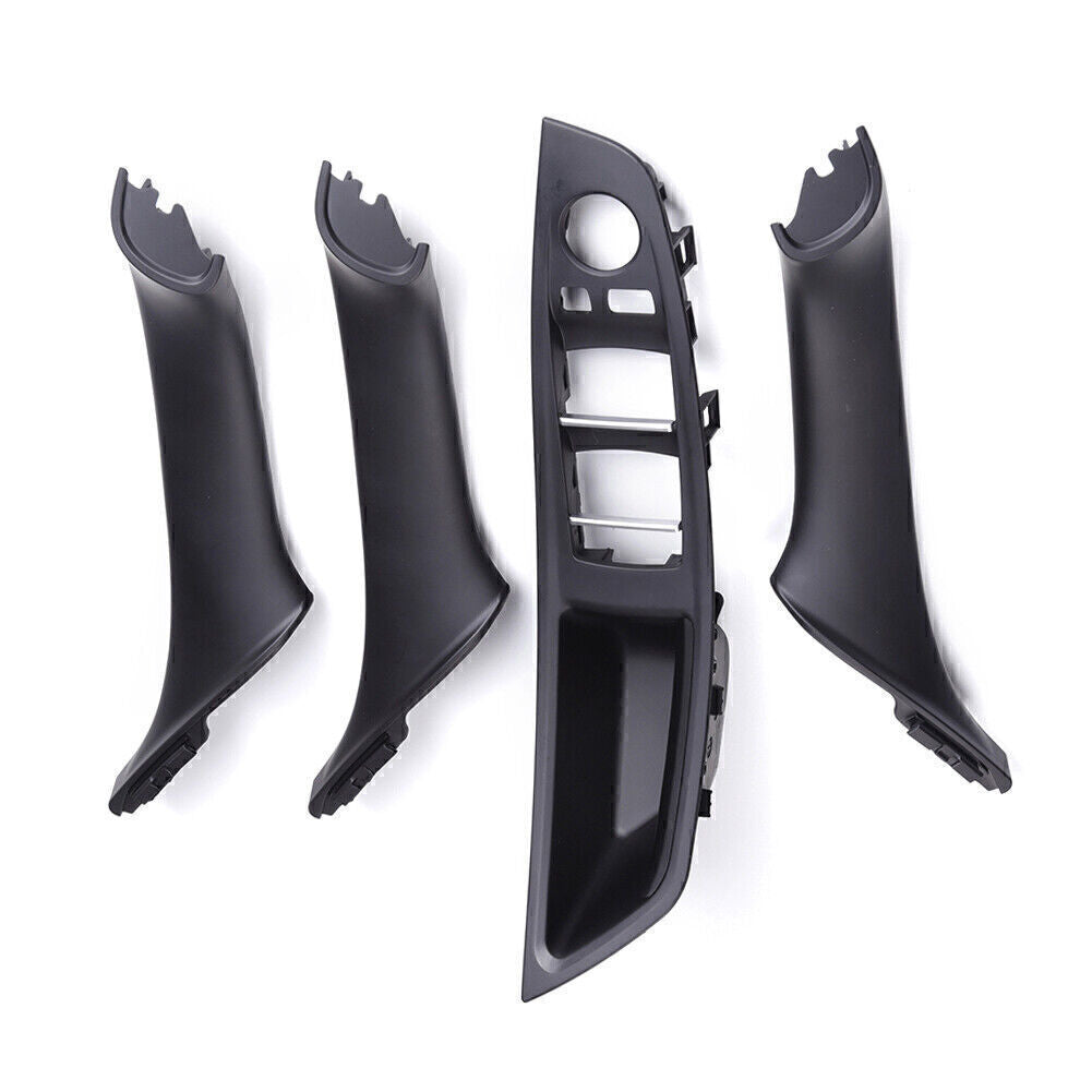 for BMW F10 F11 F18 Black Car Window Door Handle Lift Switch Button Frame Panel