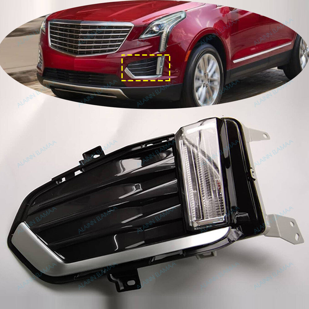 Left Front Fog Light Halogen Bulb Cover Grille Fits for Cadillac XT5 2017-2020