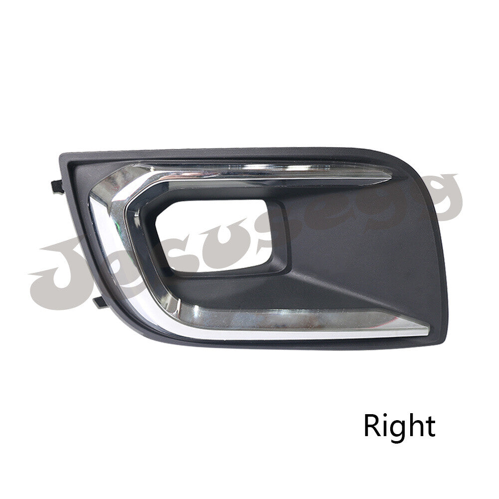 2x Front Left+Right Bumper Foglight Bezel Cover Chrome For 18-21 for Toyota Sequoia