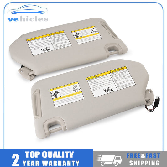 2-Pack Sun Visors with Lights Suitable for 13-18 Pathfinder, 14-17 for Infiniti QX60, 13 JX35 Beige