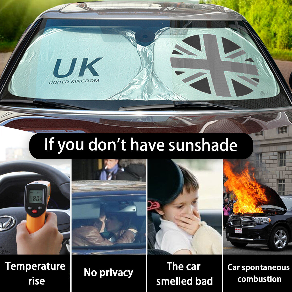for Mini Cooper R55 R56 R57 Windshield Sun Shade Union Jack UV Heat Block Cover
