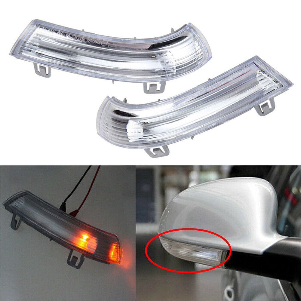 for VW for Jetta for Golf MK5 for Passat w/ Bulbs LED Mirror Turn Signal Indicator Light