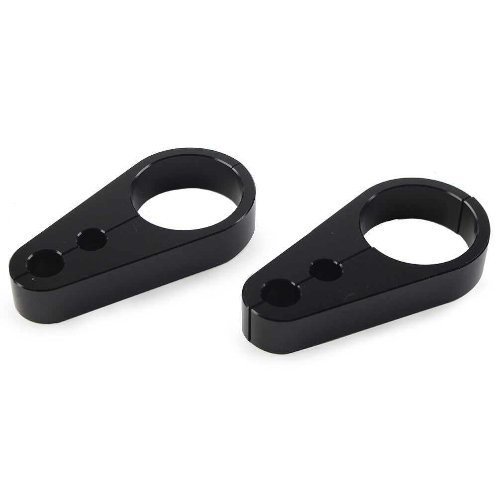 Brake Clutch Cable Wire Clamp Clip Fit for Harley 1-1/4 Handlebar Black 2PCS