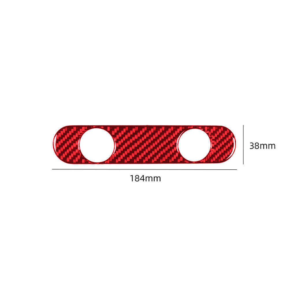 Red Carbon Fiber Center Cigarette Lighter Panel Cover for Ford F-150 FX4 04-08 B