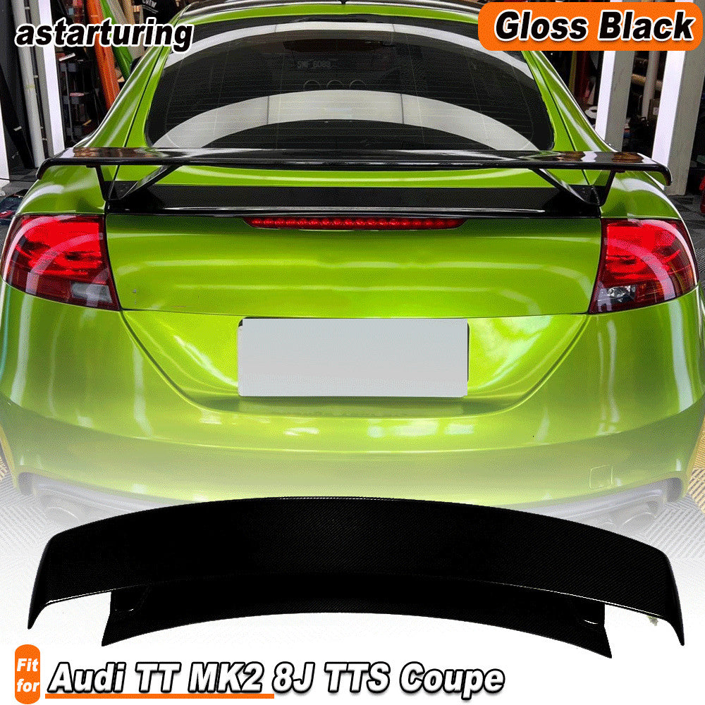 for Audi TT MK2 8J TTS Coupe 2008-2014 Gloss Black Rear Trunk Spoiler Wing Lip