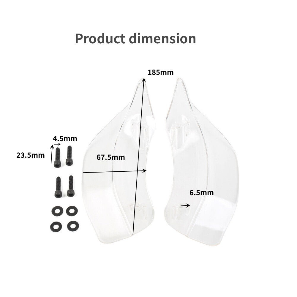 Clear Upper Fairing Air Wind Deflector for Harley Touring Road Glide FLTRXS 15+