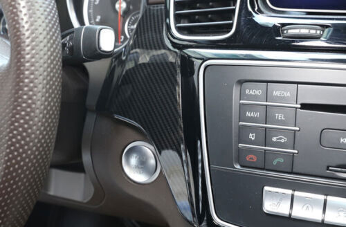 Carbon Fiber Inner Central Console Dashboard Panel Trim for Benz GLS GLE 2016-19