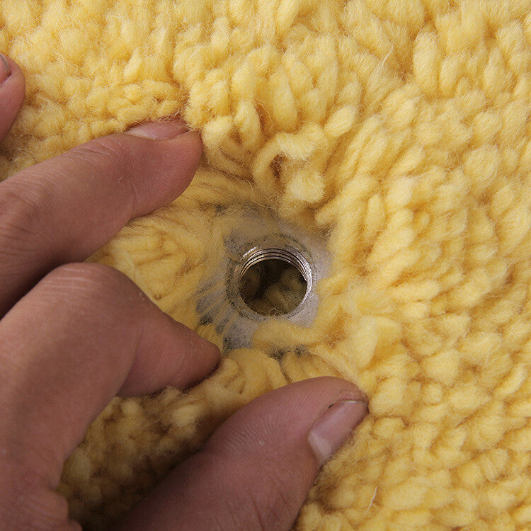 7-inch wool polishing pad, pure natural wool, double-sided composite cutting and polishing.