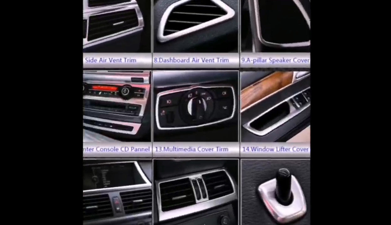 Stainless Steel for BMW X5 X6 E70 E71 Car Interior Roof Reading Light Cover Trim
