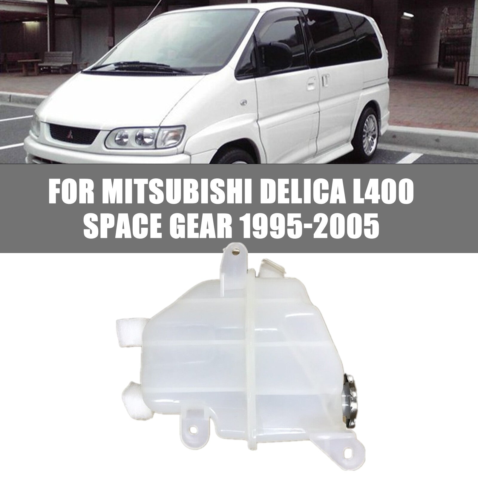fit for Mitsubishi Delica L400 / Space Gear 95-05 Coolant Expansion Tank White AT