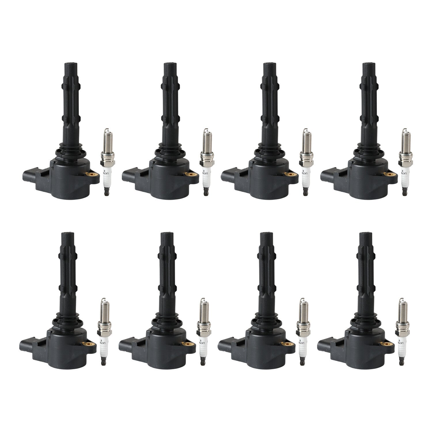 8X Ignition Coils + 8X Spark Plugs fits for Mercedes-Benz SL550 S550 G550 CL550 E550