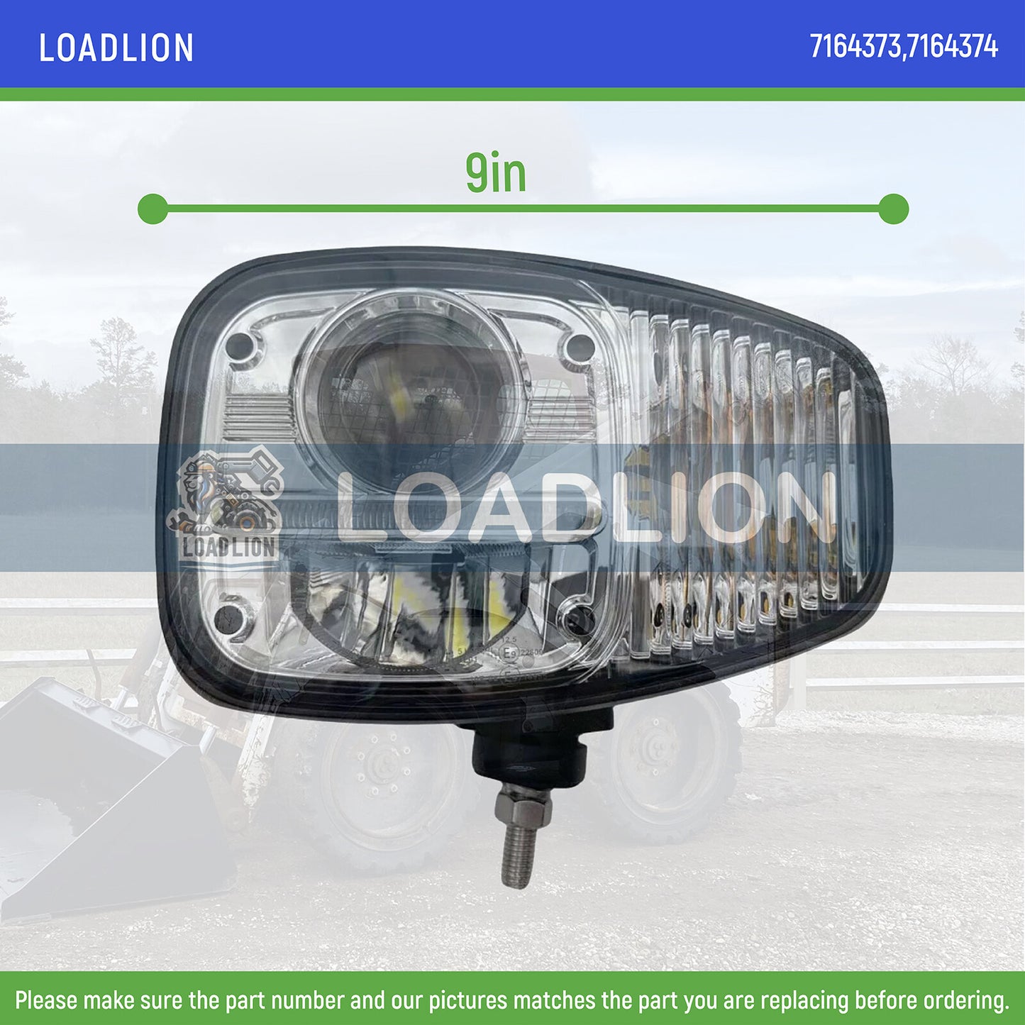 Right  Left LED Headlight Assembly 7164373 7164374 For Bobcat T2250 T2556 V518