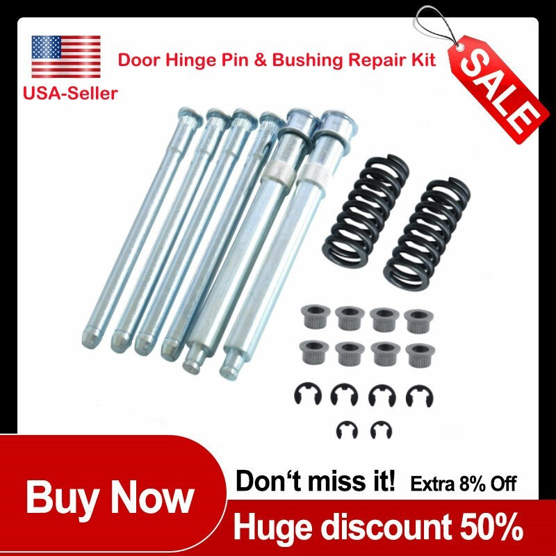 Door hinge pin and bushing repair kit + spring and needle roller for Chevrolet for Chevrolet