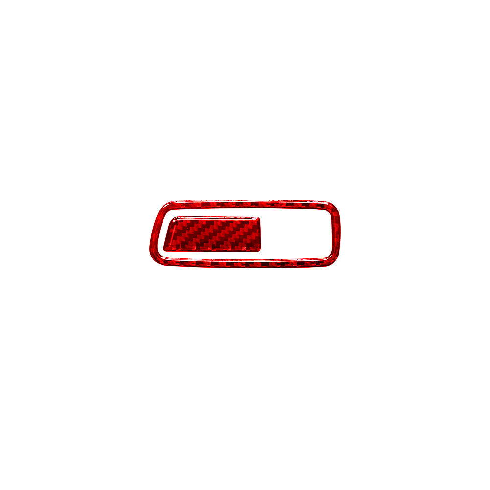 Red Carbon Fiber Passenger Storage Latch Trim Cover for KIA Sedona 2015-2016