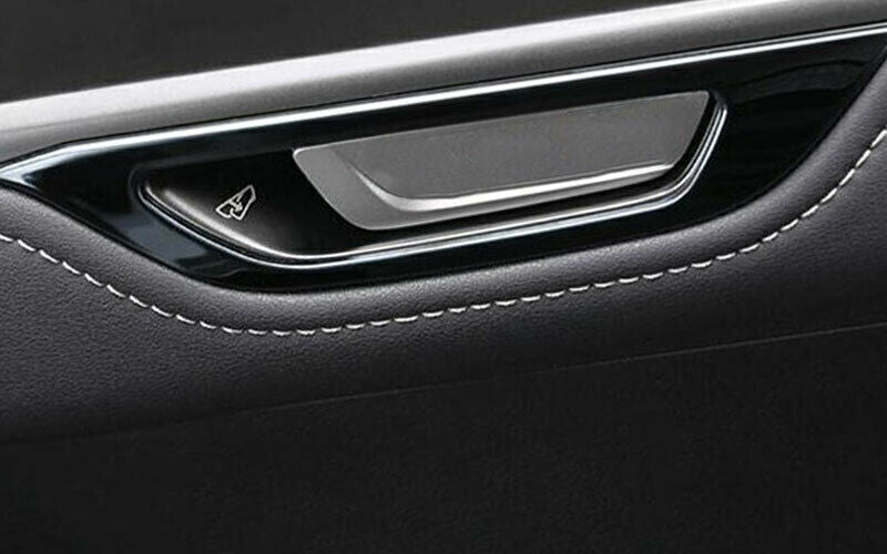 Black steel Inner Door Handle Frame Molding Trim for Lexus NX250 350h 2022-2024