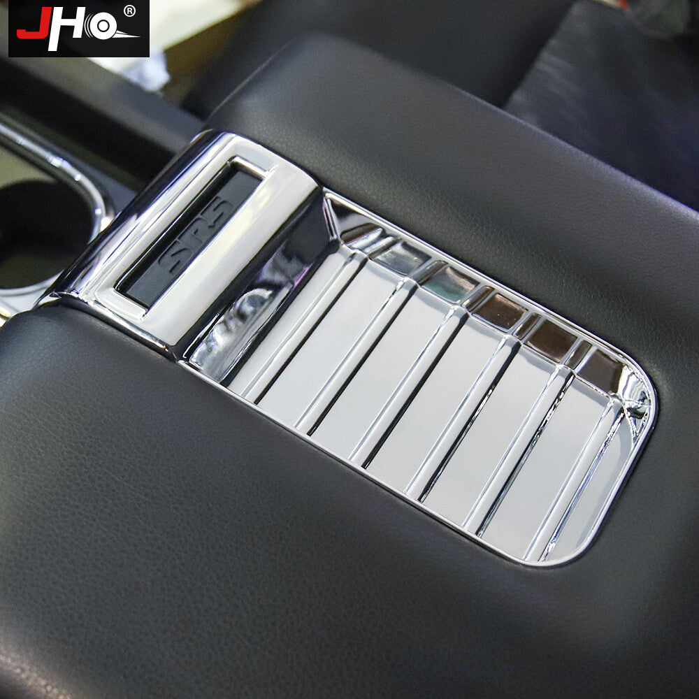 Central Armrest Cover Trim Frame Chrome Silver for Toyota Tundra 2014-2021