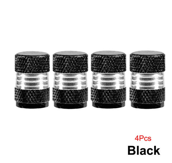 4-piece universal silver tire valve cover rod air dust cover for Mitsubishi