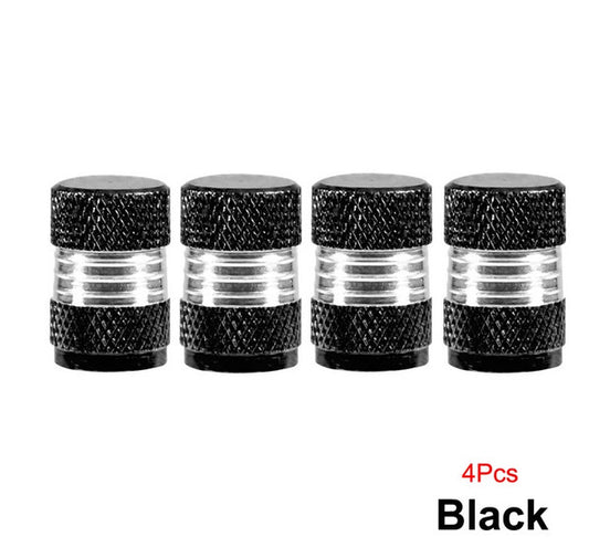 4-piece universal silver tire valve cover rod air dust cover for Mitsubishi