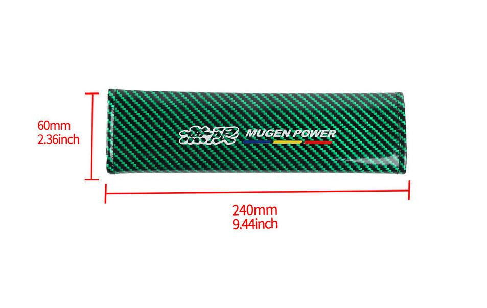Car seatbelt cover, shoulder strap pad, green carbon Mugen, suitable for Honda for Acura .
