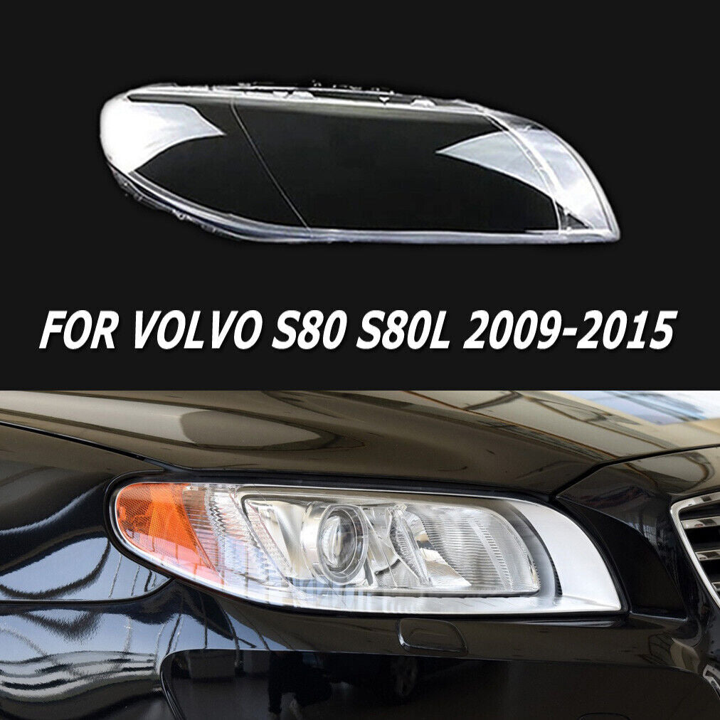 Suitable for Volvo S80/S80L 2009/2010-2015 models. Transparent headlight lens cover (right side, 1X).