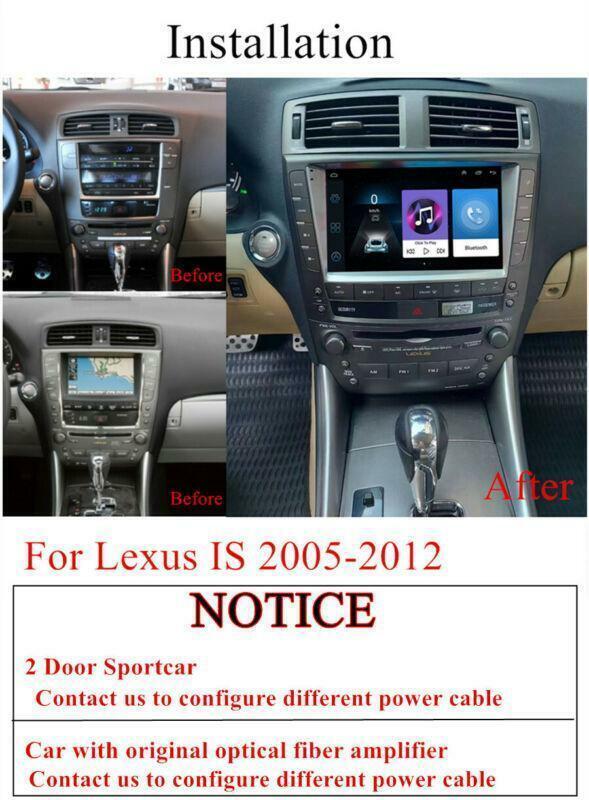 Android 10.1 9 Stereo GPS For 05-12 for Lexus IS 250 300 350 Built-in Carplay 2+32G