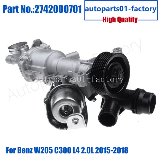 2742000701 Engine Water Pump for for Mercedes-Benz W205 C300 L4 2.0L 2015-2018