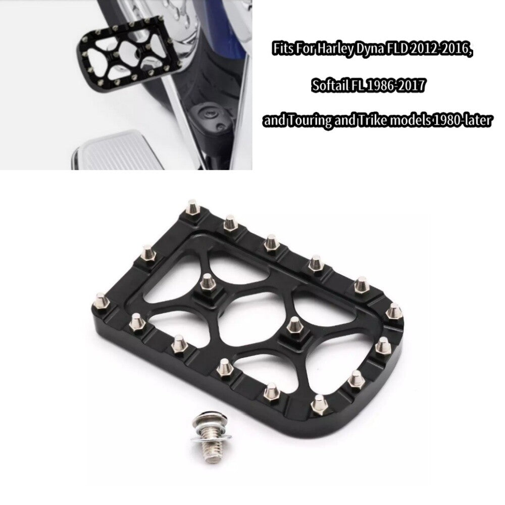CNC MX Style Brake Pedal Large Pad Cover for Harley 80-23 Touring Softail Dyna