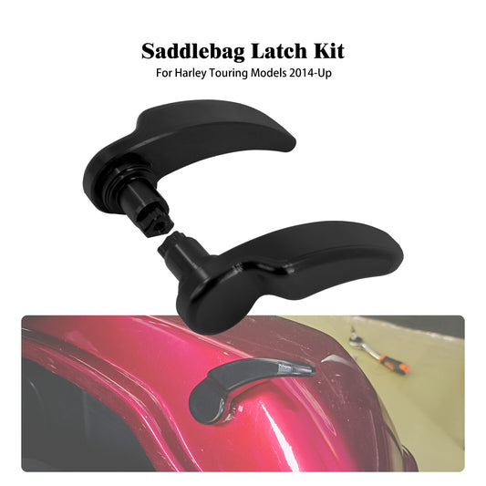 Black Saddlebag Latch Lever Lid Lifter for Harley Touring Electra Glide 14-2023