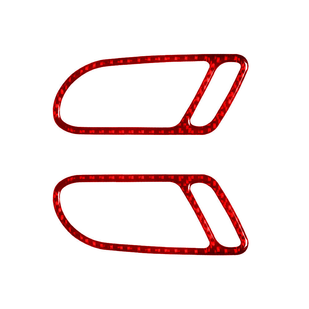 Red Carbon Fiber Front Door Handle Frame Trim for Volkswagen for Tiguan 2013-2017